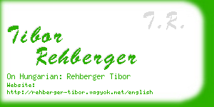 tibor rehberger business card